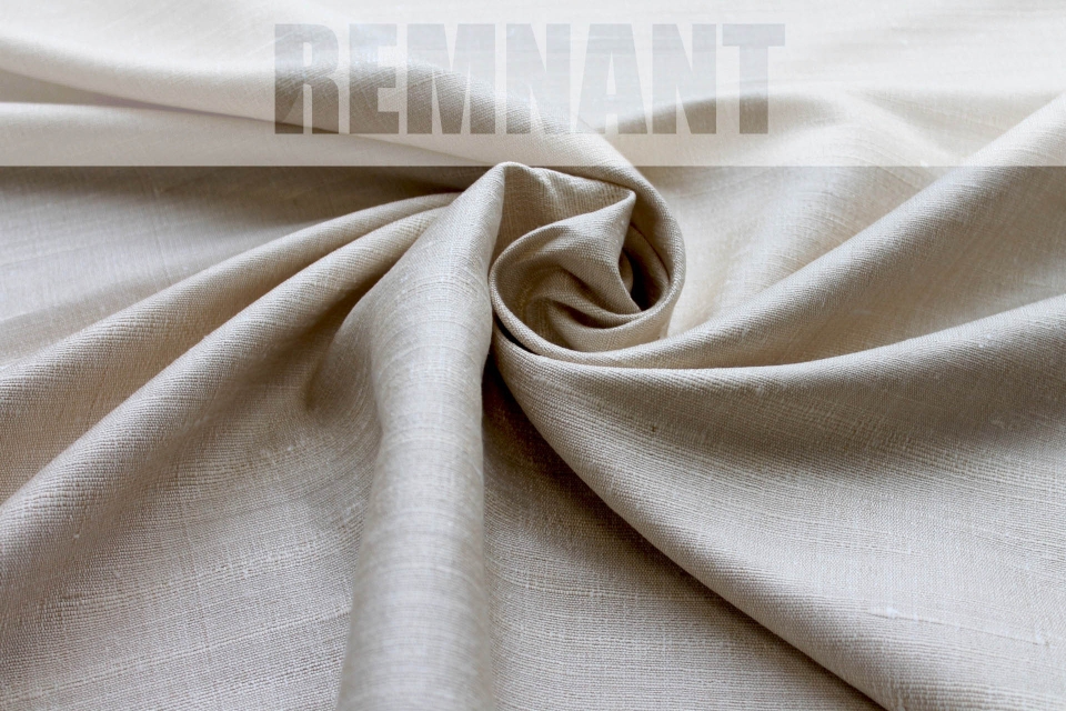 REMNANT - Cream Textured Raw Silk - 1.05m Piece