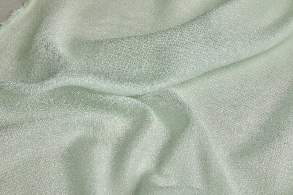 Shimmery Silk Blend Crepe - Sea Mist Green