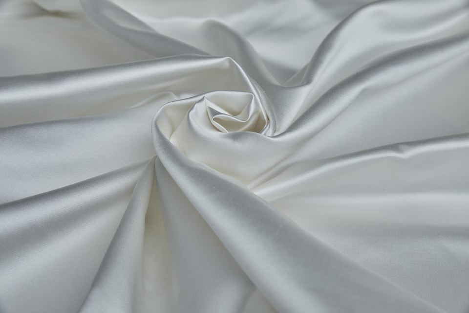 OUT OF STOCK - Silk/Cotton Duchesse Satin - Ivory