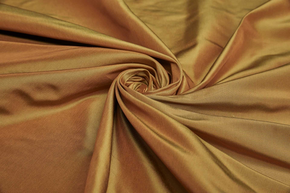 Heavy Weight Silk Taffeta - 3-Tone - Olive, Lime and Orange