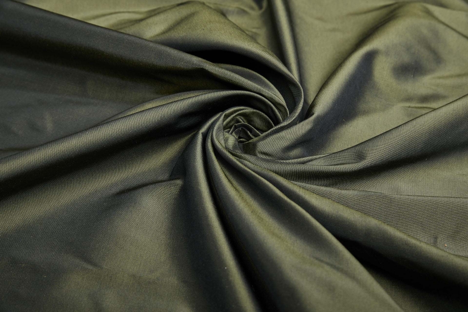 OUT OF STOCK - Heavy Weight Silk Taffeta - 3-Tone - Green, Forest and Black