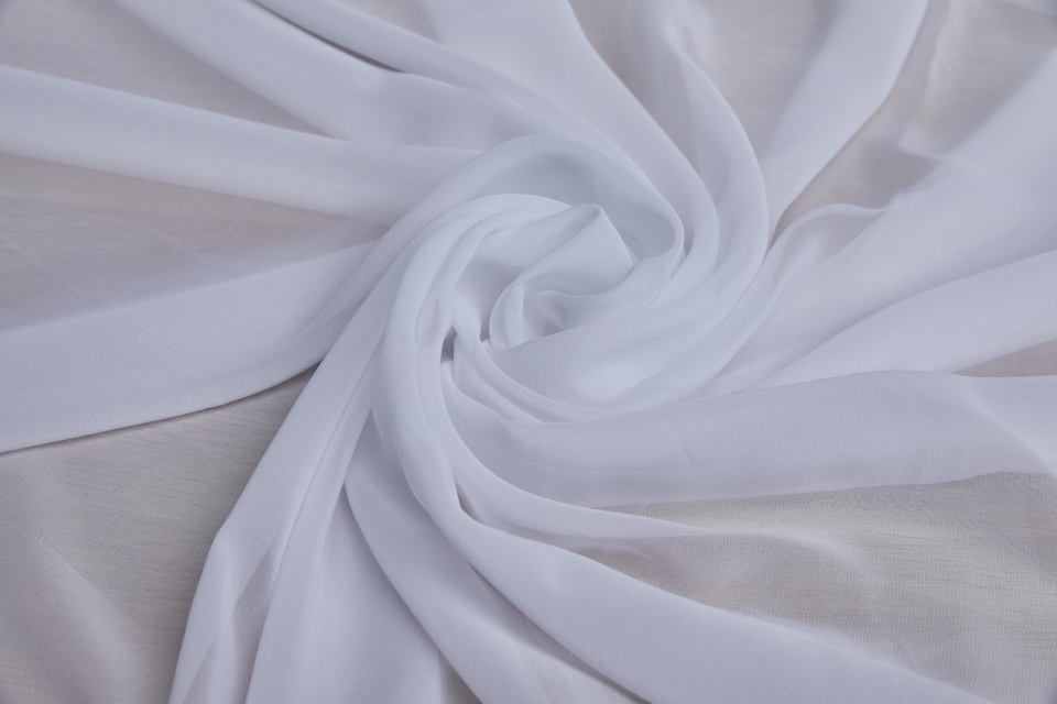 NEW BRIDAL - Polyester Chiffon - White