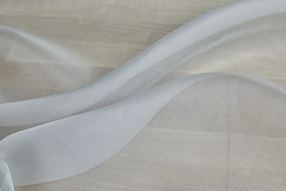 Italian Silk Organza - Pale Grey