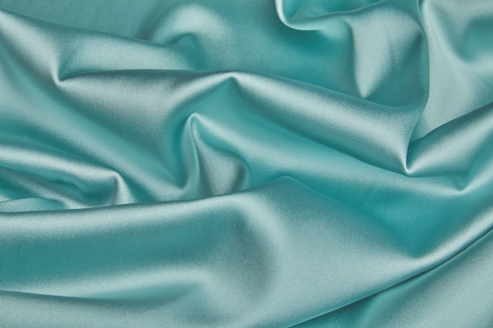 Soft Medium Weight Stretch Satin - Aquamarine