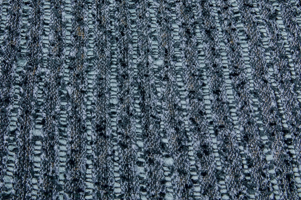 Chunky Chenille Weave - Steel Blue and Black