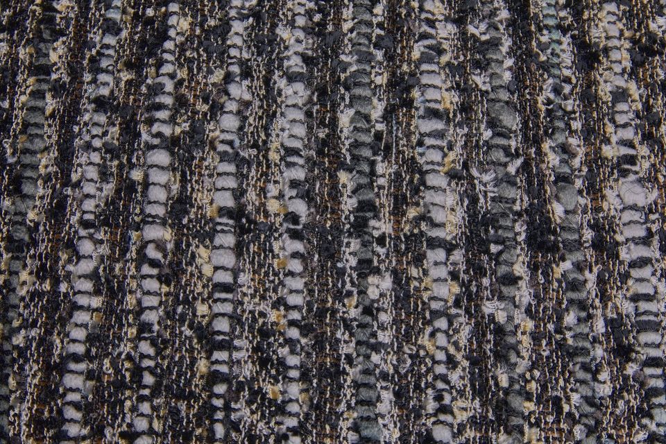 Chunky Chenille Weave - Grey, Black and Beige