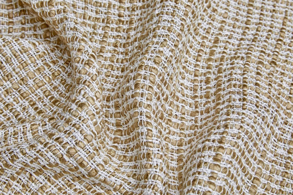 Chunky Viscose Weave - Natural and Ecru