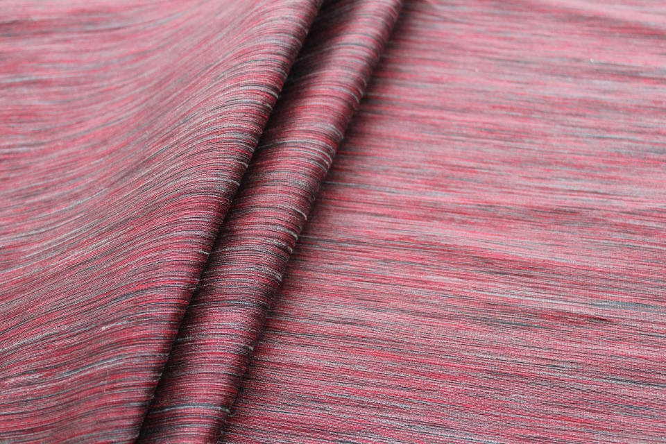 Multi Colour Marl Fabric - Red, Black, Grey