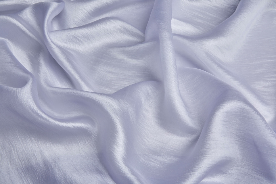 Soft Crinkle Poly Chiffon in Blue Lilac