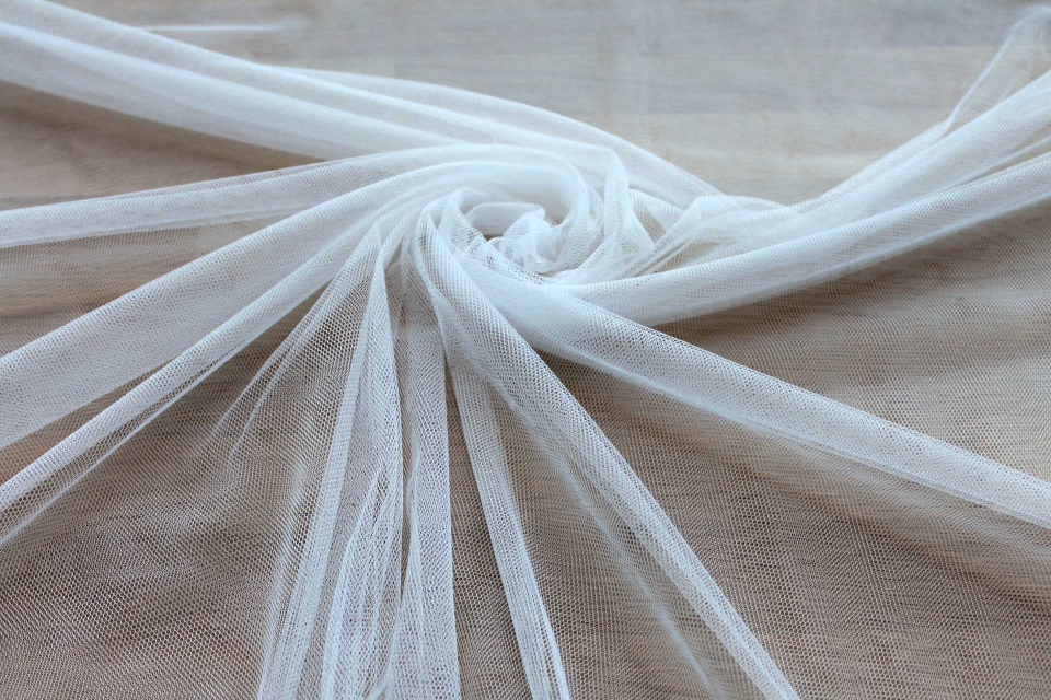 Soft Polyester Veiling Tulle - Ivory