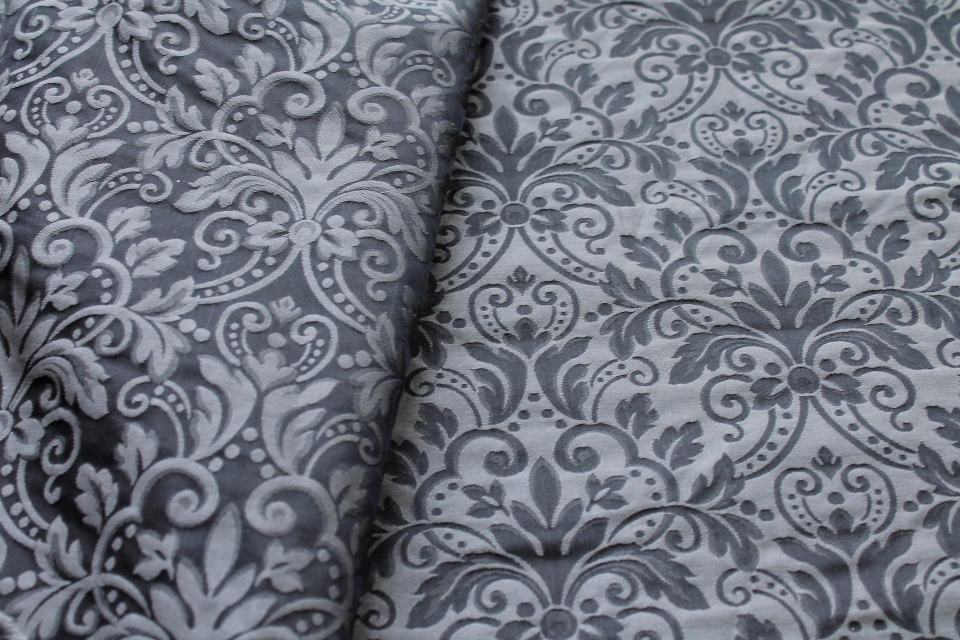 Classic Brocade - Two Shades of Grey