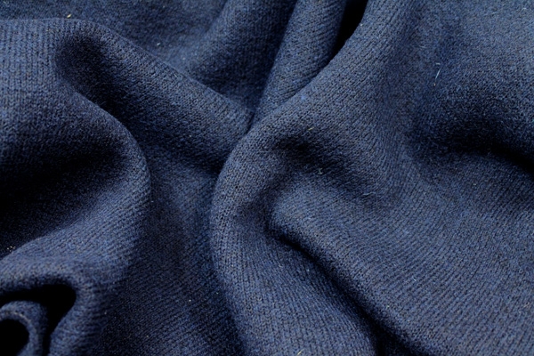 Boiled Wool Heavy Knit - Navy