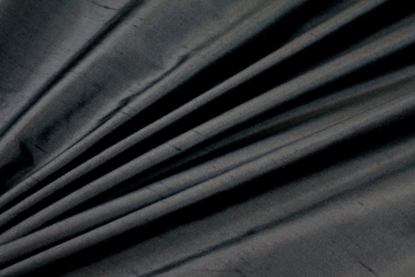 Silk Dupion - Black - 140cm wide