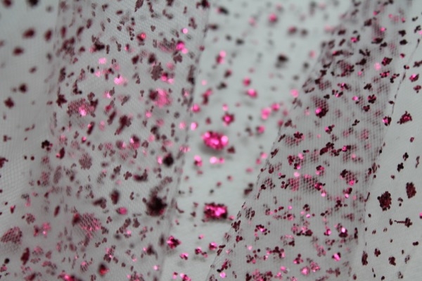Glitter Spray Tulle - Pink - Small