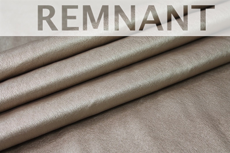 REMNANT - "Leather Texture" Leatherette - Sandy Gold - 1.3m Piece