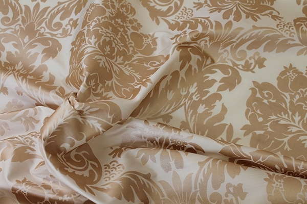 Rococo Printed Silk Dupion - Ivory