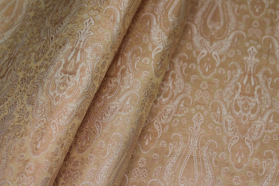 Banaras Brocade - Nude and Metallic Pink