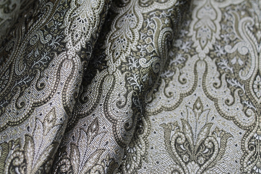 Banaras Brocade - Black Grey and Gold