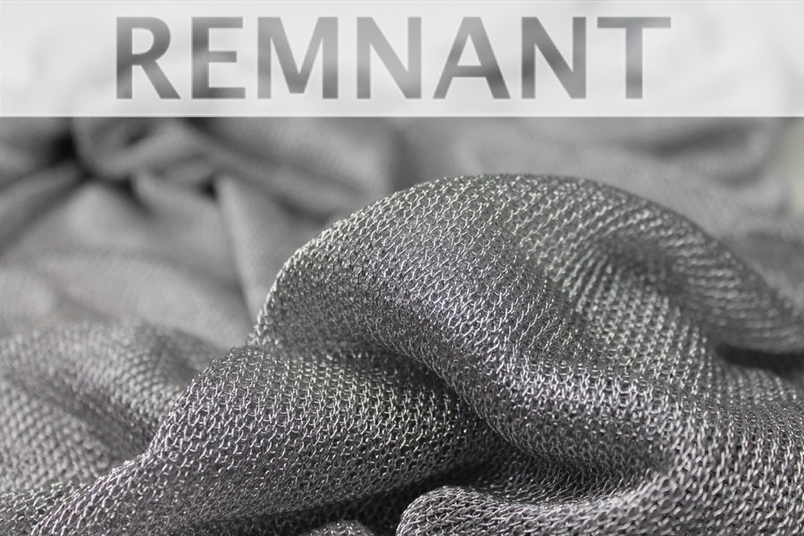 REMNANT - Fine Metallic Thread Knit - Silver - 1.9m Piece