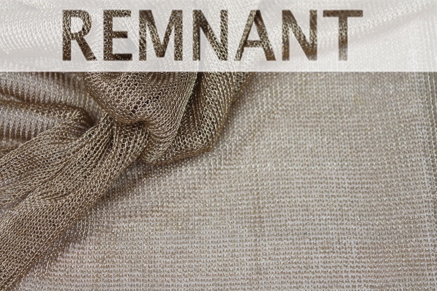 REMNANT - Fine Metallic Thread Knit - Gold 1.2m Piece I