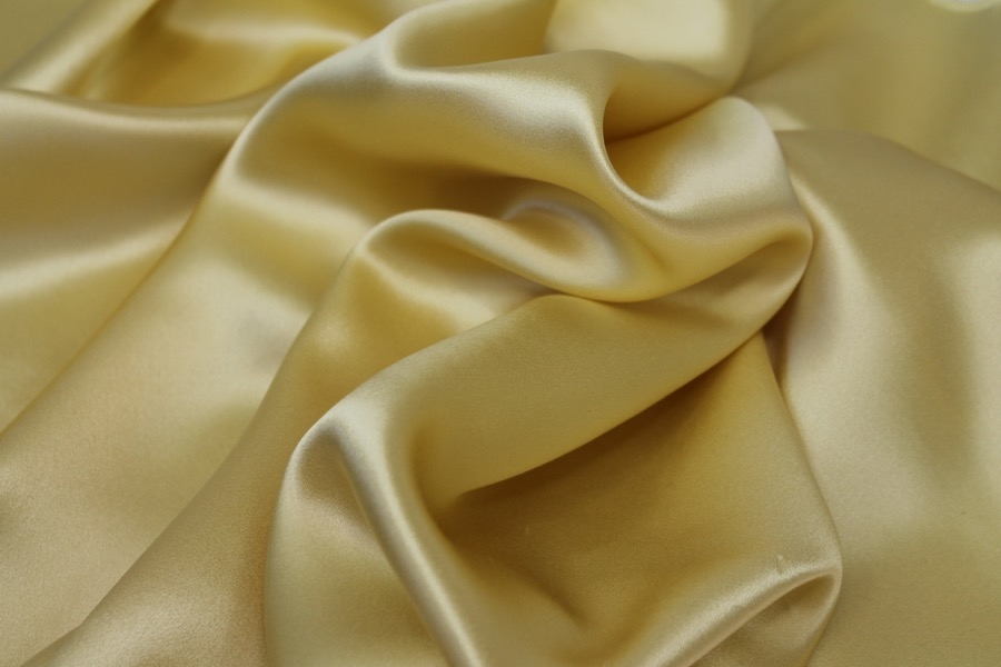 LAST PIECE - Primrose Yellow Silk Satin - 140cm wide