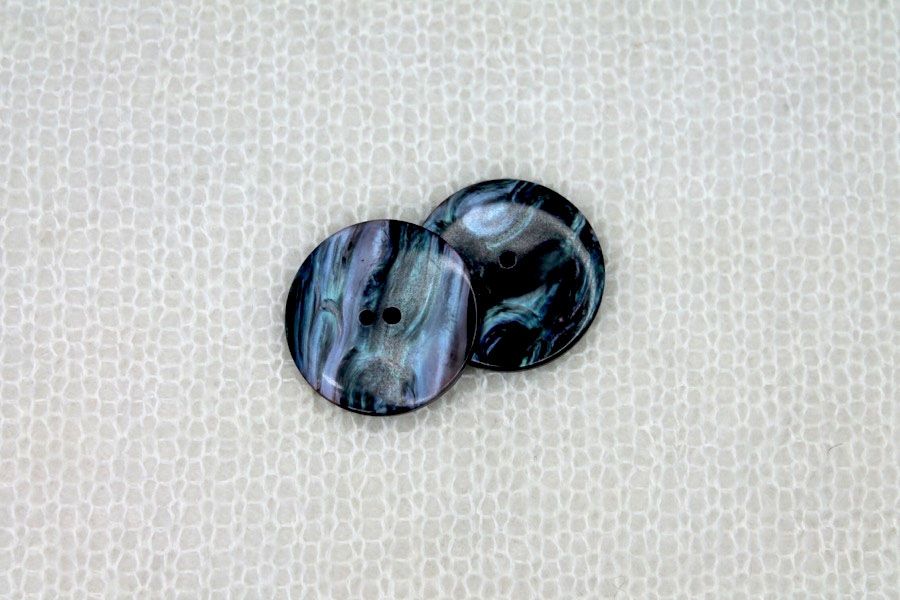 Round Nylon "Abalone Shell" Button - 3cm