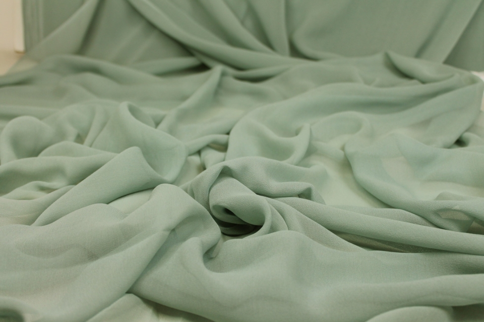OUT OF STOCK - Sage Green Silk Georgette - 135-140cm wide