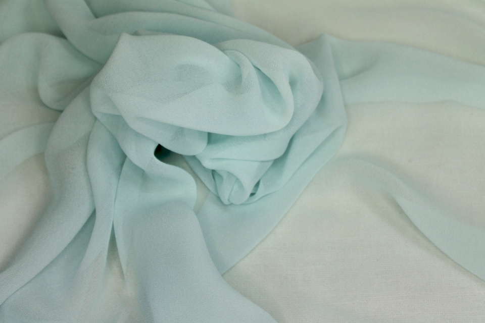 Pale Mint Silk Georgette - 110-112cm wide