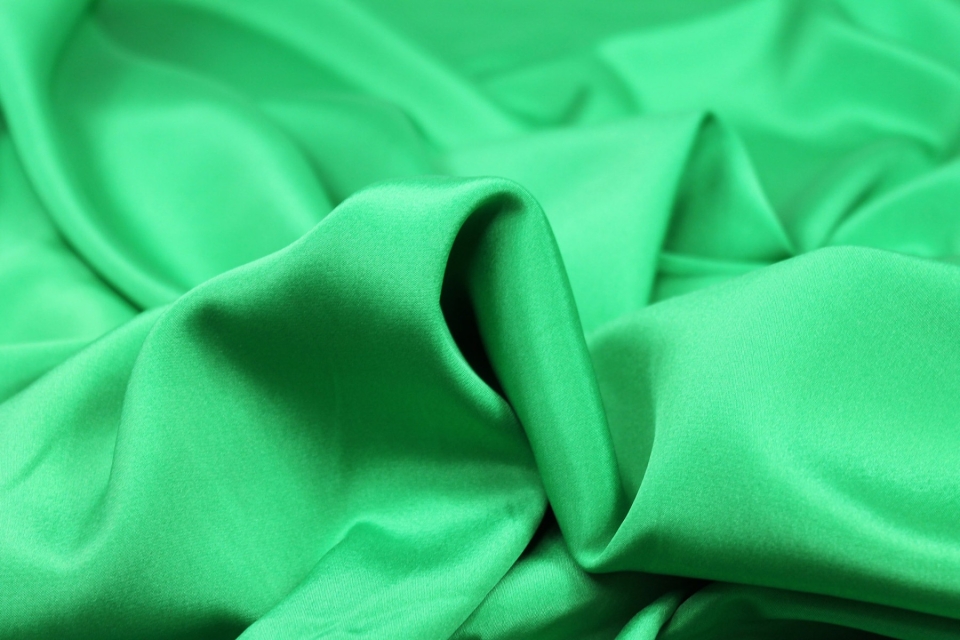 Emerald Green Silk Marocaine
