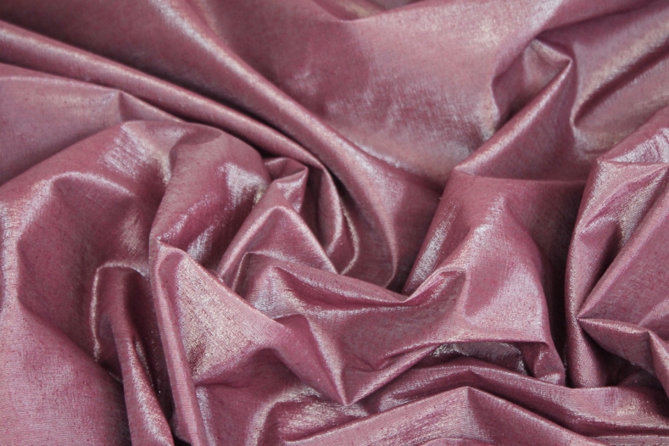 Metallic Silk Noil - Aubergine