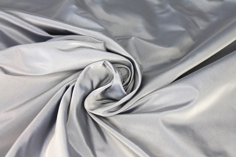 Acetate Taffeta - French Navy shot Ivory