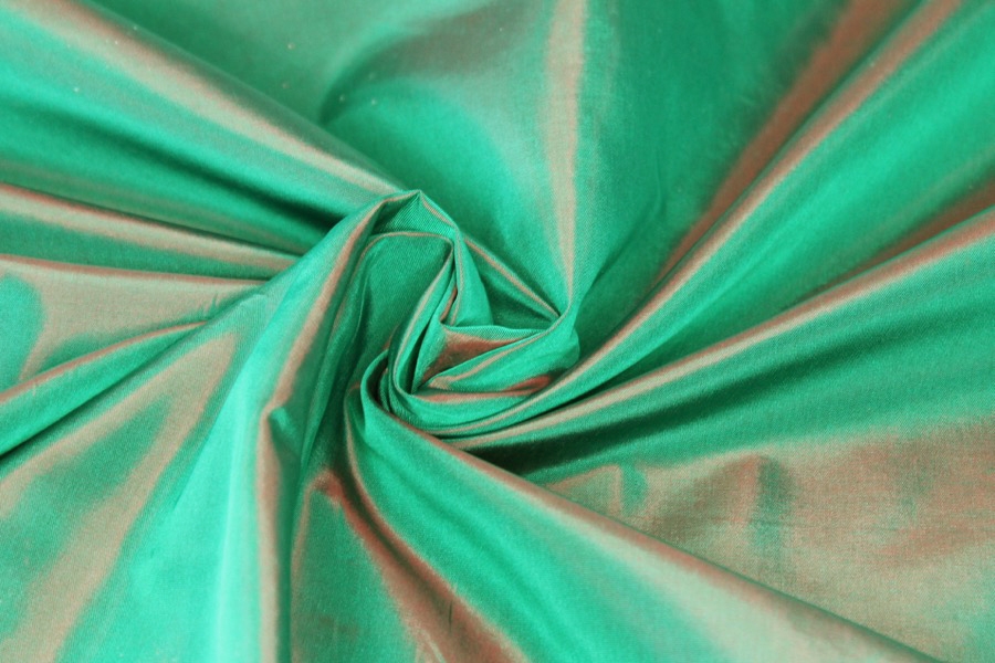 Acetate Taffeta - Green shot Red