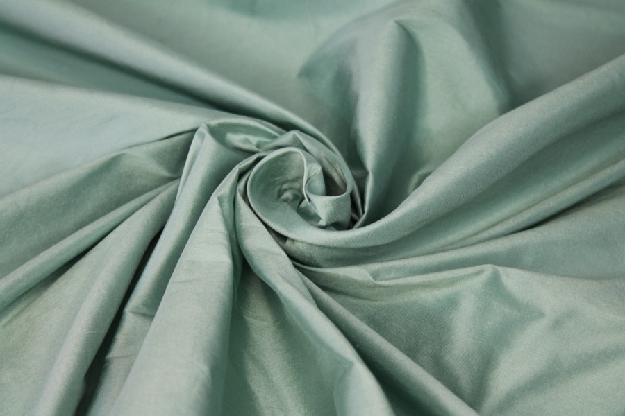 Silk Dupion - Arsenic Green