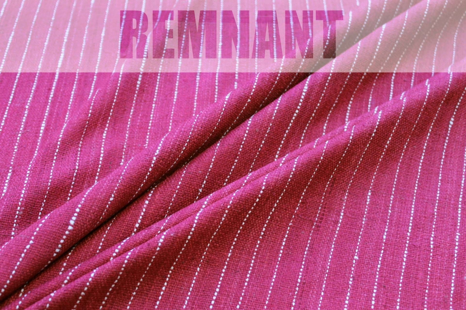 REMNANT - Pinstripe Silk Matka - Wine - 0.3-0.35m Piece