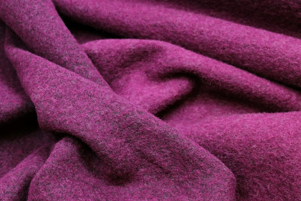 Boiled Wool Jersey Knit - Berry Pink