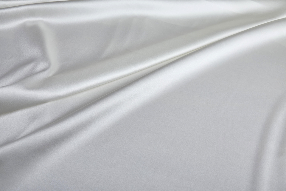 Ivory Stretch Silk Satin - 140cm wide