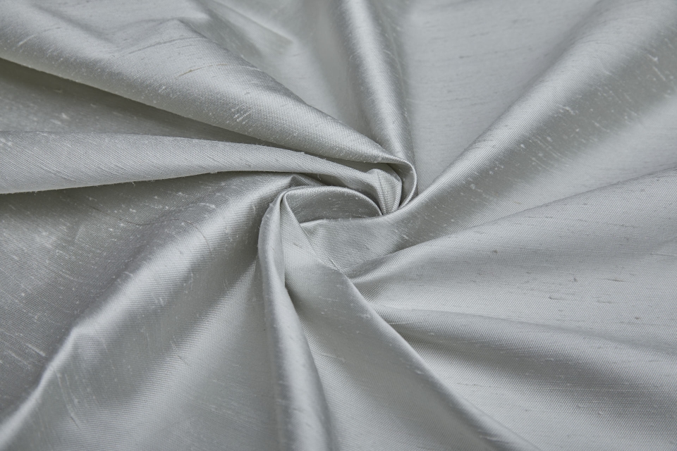 NEW BRIDAL - Warm Silver Silk Shantung