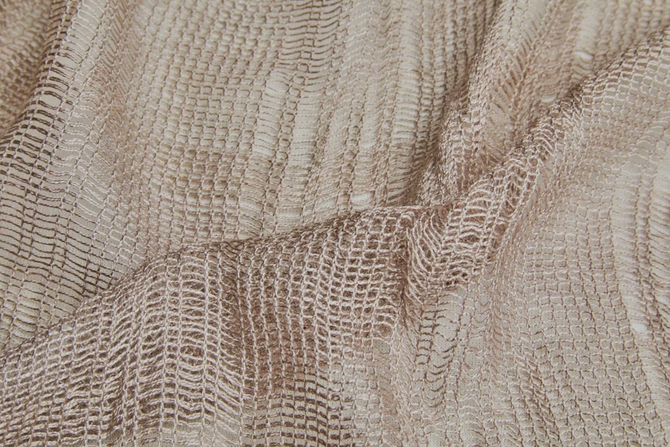 Loose Weave Viscose Mesh Fabric - Mushroom