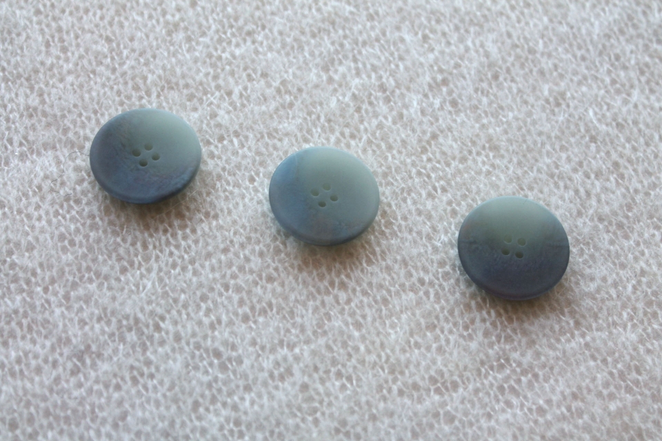 Blue Iridescent Button - 2.5cm