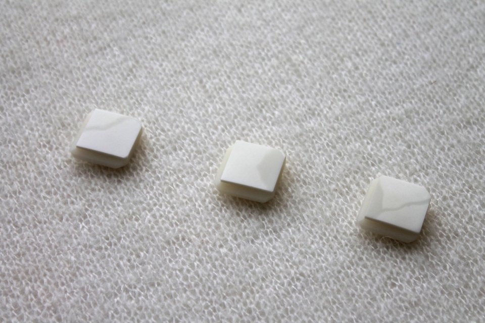 Ivory Resin Button- Square