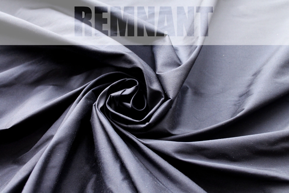 REMNANT - Silk Dupion - Navy - B60 - 0.45m Piece