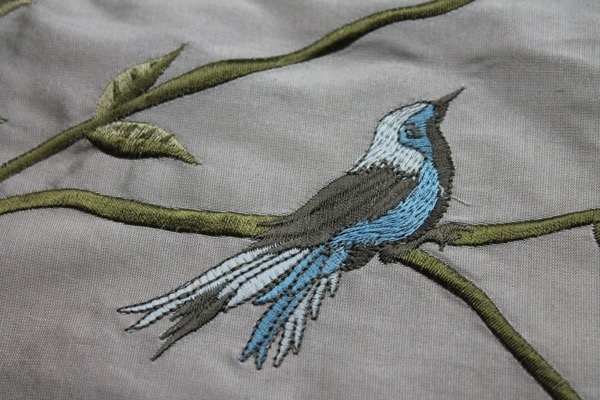 Bird Embroidery - Oyster