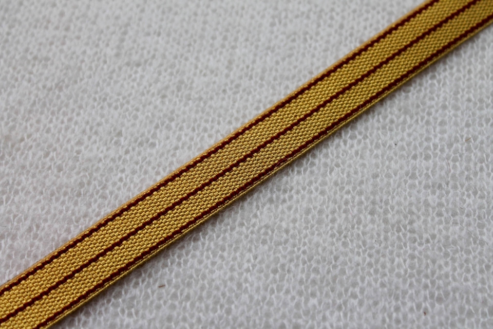Gold Military Style Braid with Red Stripes