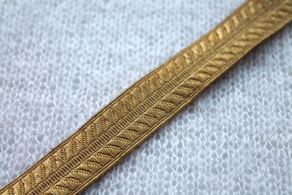 Gold "Guards Lace" Braid with Chevron and Stripe Design