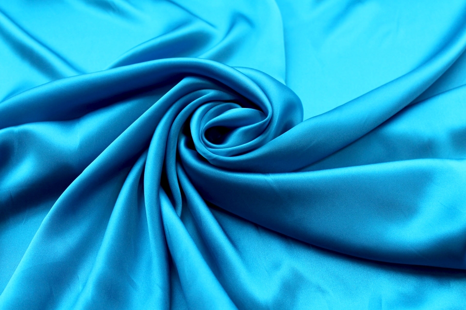 Bright Turquoise Silk Satin - 140cm