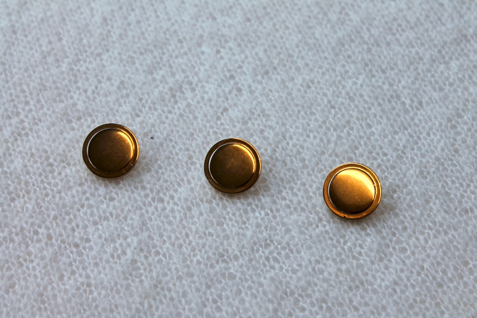 Round Gold Metal Shank Button - Large