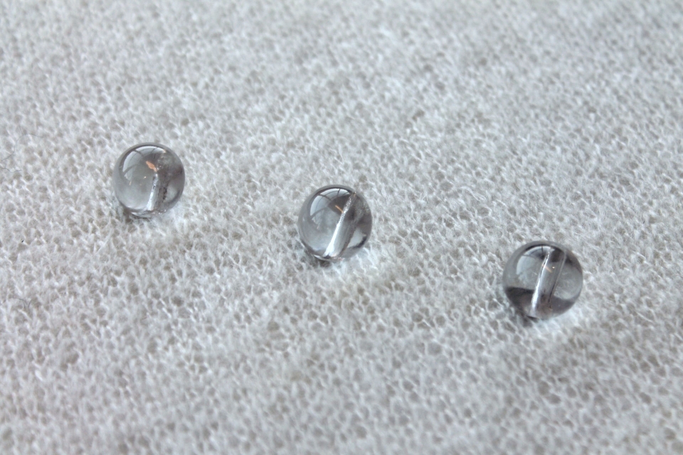 Round Clear Glass "Marble" Button - 1.8-2cm