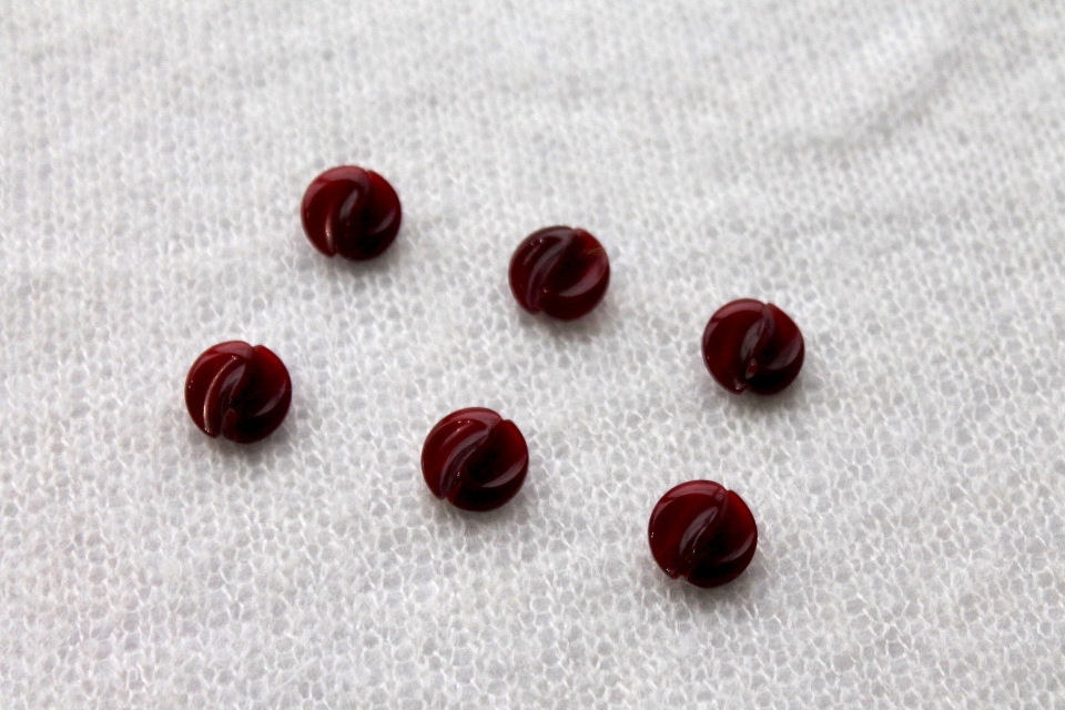 Wine Red Marbled Resin Button - Medium