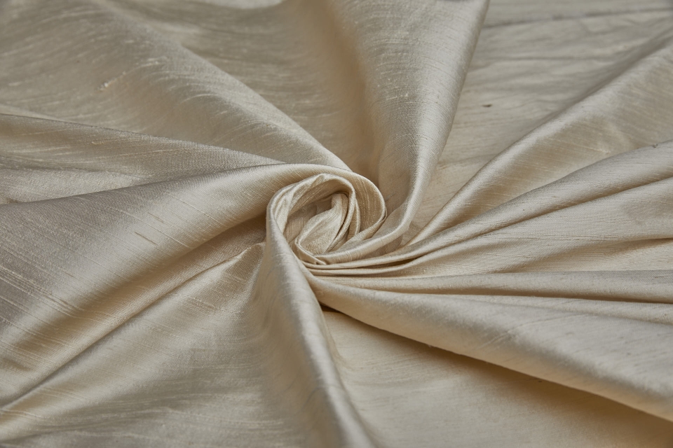 Textured Silk Dupion - Cream