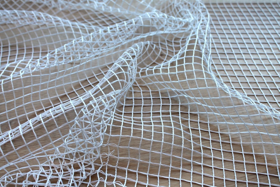 Off White Mesh Net Fabric - 300cm Wide